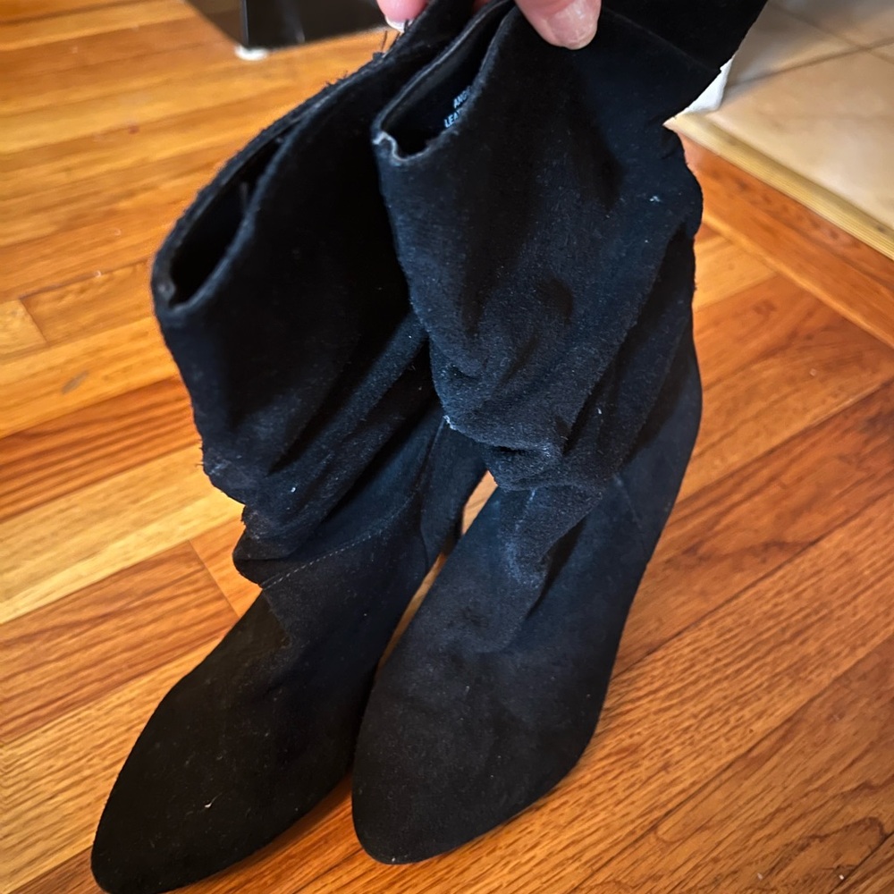 Audrey Brooke Black Heeled Boots
